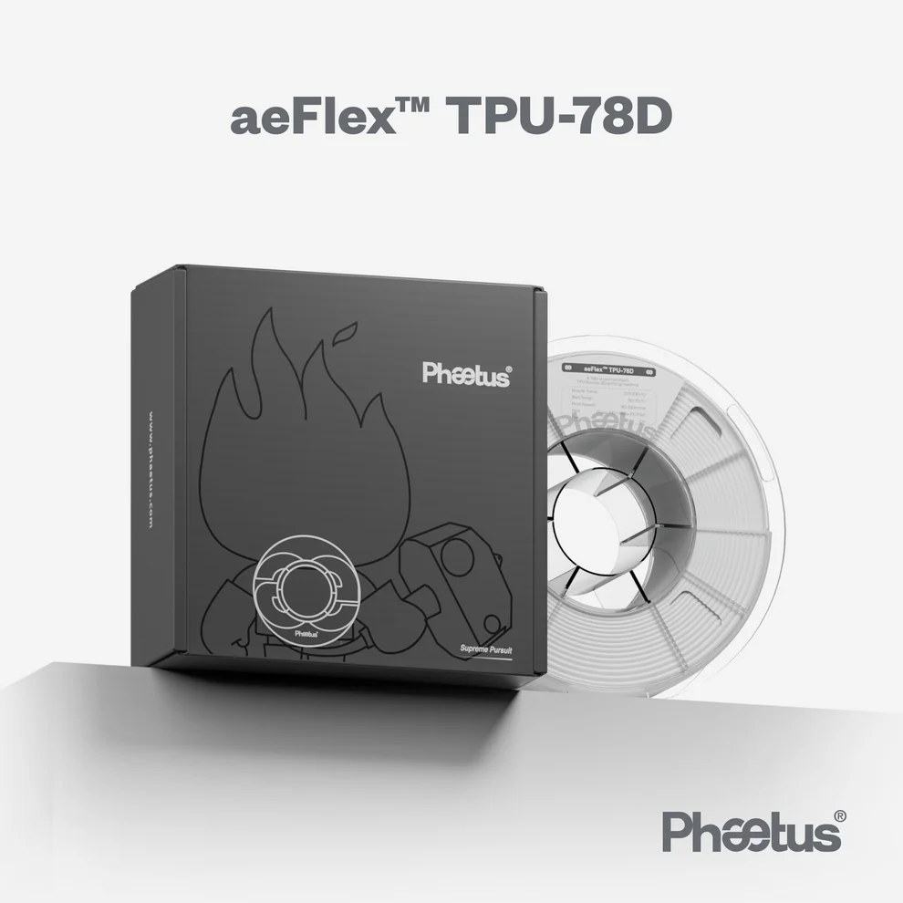 Phaetus aeFlex TPU78D 3D Printer Filament 1.75mm 1kg